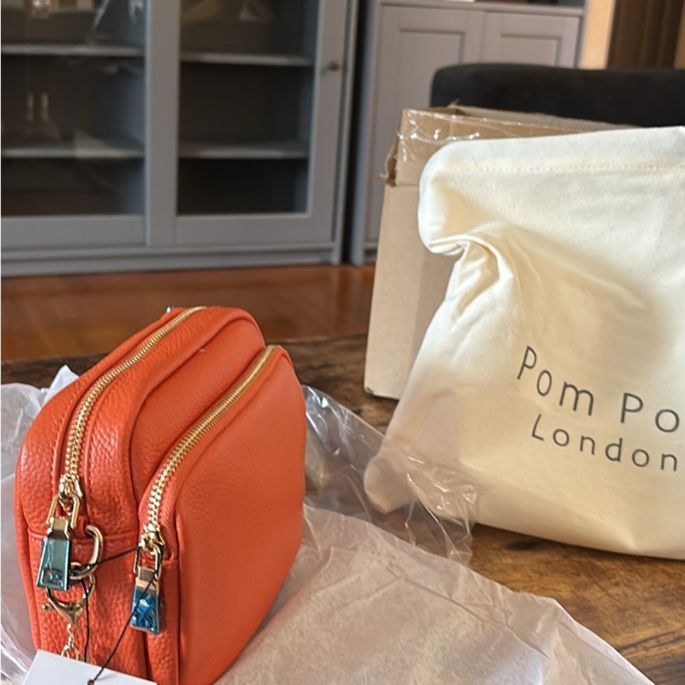 Pompom London Leather Crossbody NWT